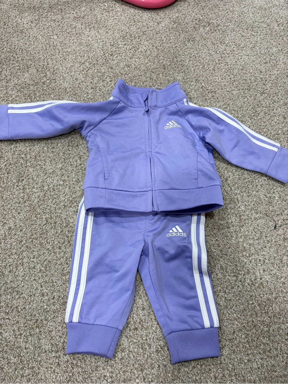 adidas Lavender baby Sweatpants & Jacket Set tracksuit 3m girls